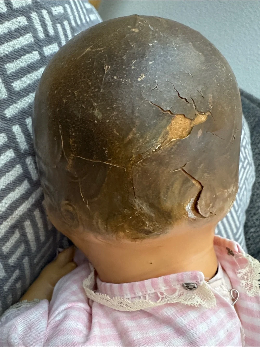Vintage Creepy 1930’s Composition Baby Doll with teeth